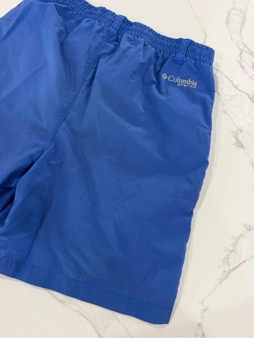 Columbia Boys PFG Backcast II Water Shorts Size L (14/16) Blue Lined Swim Trunks